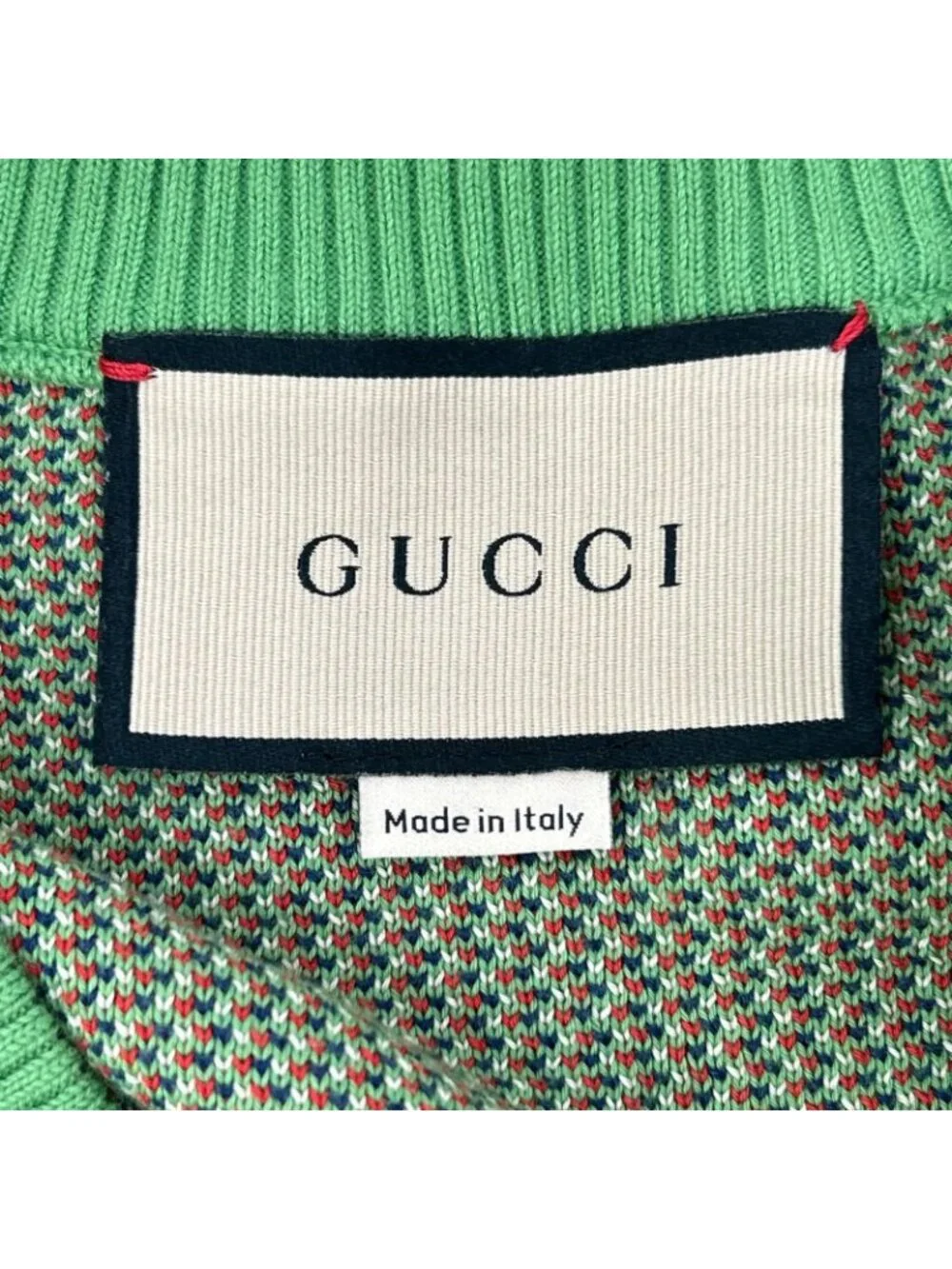 Gucci Green Argyle Knit Vest